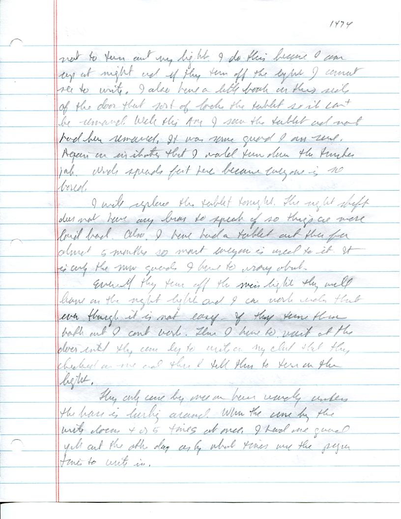 Dr John WorldPeace 2008 Prison Journal